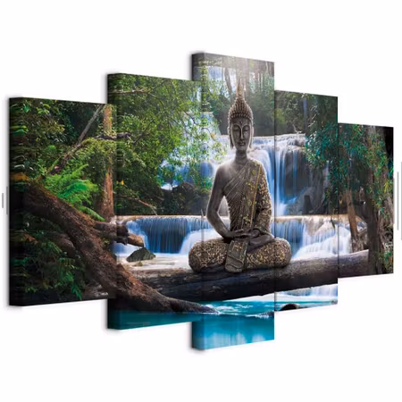 Ljuddämpande tavla - Buddha and Waterfall