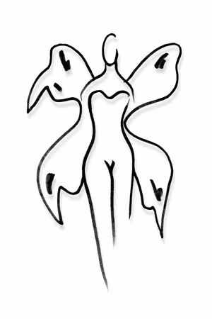 Ljuddämpande tavla - Butterfly Woman Part