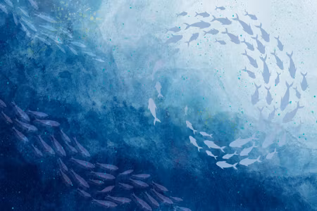 Ljuddämpande tavla - Sea Depths
