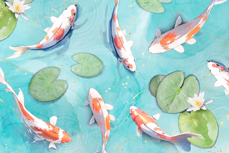 Ljuddämpande tavla - Pond in Japan