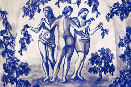 Ljuddämpande tavla - Ancient Vineyard Three Women