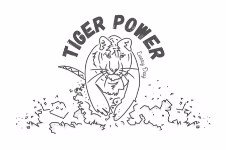 Ljuddämpande tavla - Tiger Power Part Wide