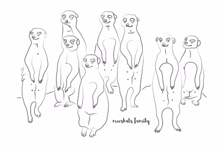 Ljuddämpande tavla - Animal Patrol Part Meerkats