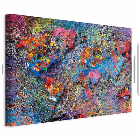 Ljuddämpande tavla - Map Jackson Pollock