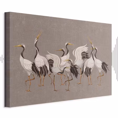 Ljuddämpande tavla - Crane Dance Bright