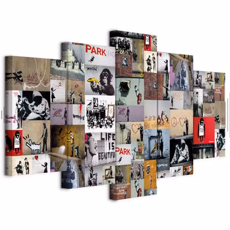 Ljuddämpande tavla - Art of Collage Banksy Iv