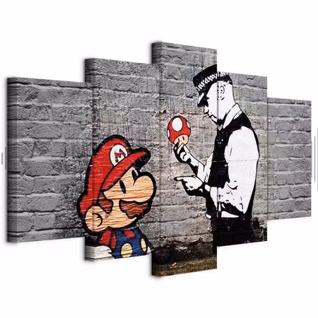 Ljuddämpande tavla - Super Mario Mushroom Cop