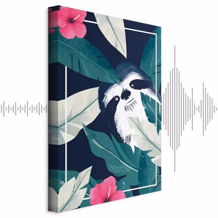 Ljuddämpande tavla - Sloth in the Tropics Part