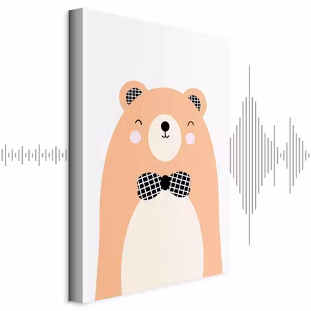 Ljuddämpande tavla - Teddy Bear in Bow Tie Part