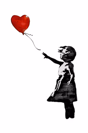 Ljuddämpande tavla - Banksy Girl with Balloon