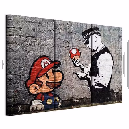 Ljuddämpande tavla - Super Mario Mushroom Cop By