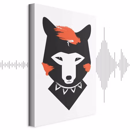 Ljuddämpande tavla - Polite Fox Part Vertical