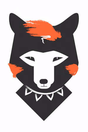 Ljuddämpande tavla - Polite Fox Part Vertical