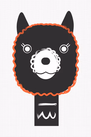 Ljuddämpande tavla - Decorative Alpaca Part