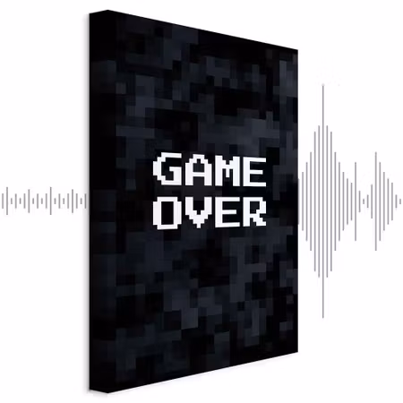Ljuddämpande tavla - Pixel Game Over