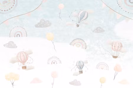 Ljuddämpande tavla - Sky with Balloons Balloons