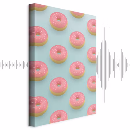 Ljuddämpande tavla - Pastel Donuts Part Vertical