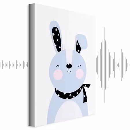 Ljuddämpande tavla - Brave Rabbit Part Vertical