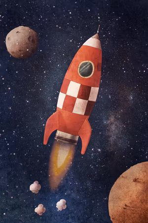 Ljuddämpande tavla - Into the Unknown By Rocket