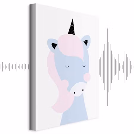 Ljuddämpande tavla - Sweet Unicorn Part Vertical