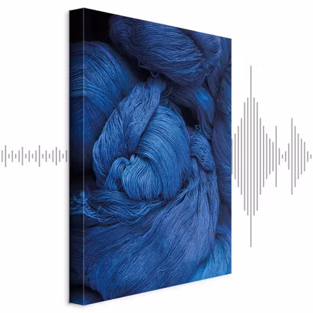 Ljuddämpande tavla - Blue Worsted Part Vertical