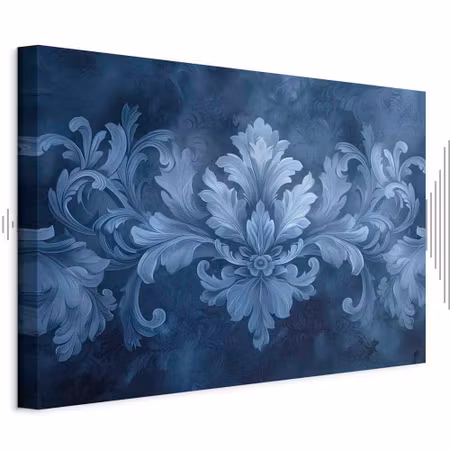 Ljuddämpande tavla - Ornament in Blue and Cool