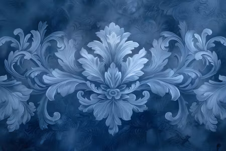 Ljuddämpande tavla - Ornament in Blue and Cool