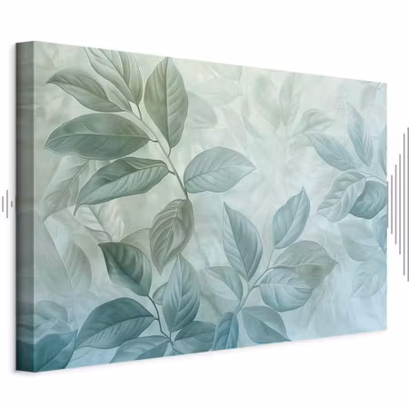 Ljuddämpande tavla - Large Leaves in Shades of