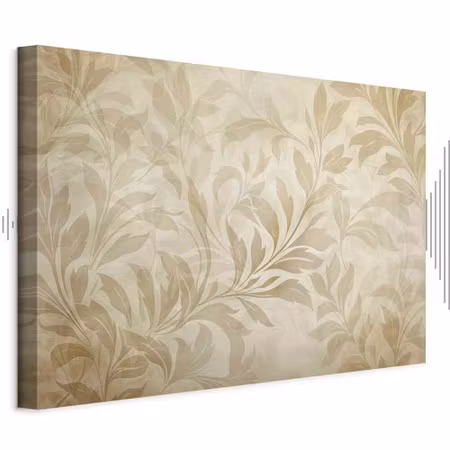 Ljuddämpande tavla - Botanical Motif with Leaves
