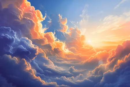 Ljuddämpande tavla - Sunset Over a Cloudy Sea a