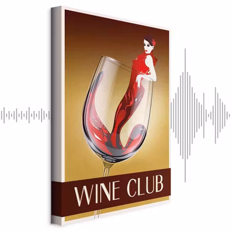 Ljuddämpande tavla - Wine Club Part Vertical