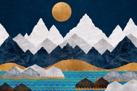 Ljuddämpande tavla - Night in the Mountains Part