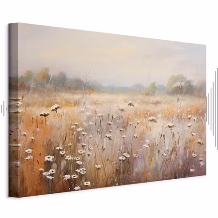 Ljuddämpande tavla - Impressionist Meadow Field