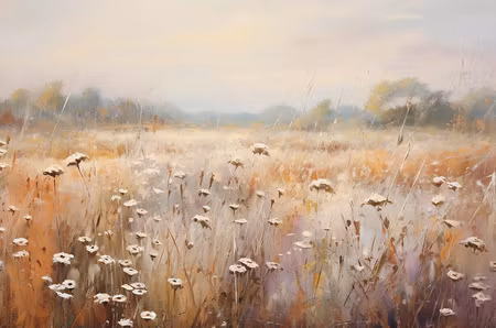 Ljuddämpande tavla - Impressionist Meadow Field