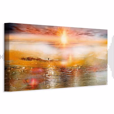 Ljuddämpande tavla - Orange Sea