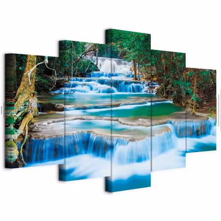 Ljuddämpande tavla - Blue Waterfall in