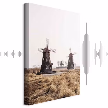 Ljuddämpande tavla - Wooden Windmill Part