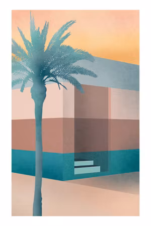 Ljuddämpande tavla - Pastel Alley Part Vertical