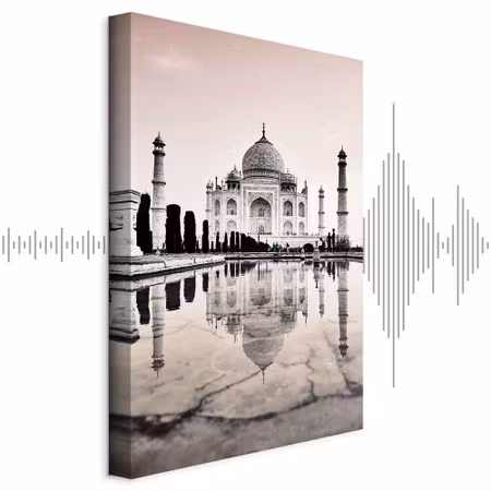 Ljuddämpande tavla - Taj Mahal Part Vertical