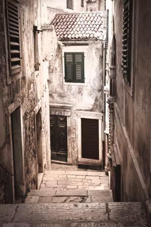 Ljuddämpande tavla - Retro Alley Part Vertical