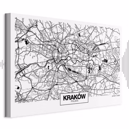 Ljuddämpande tavla - City Plan Krakow Part Wide