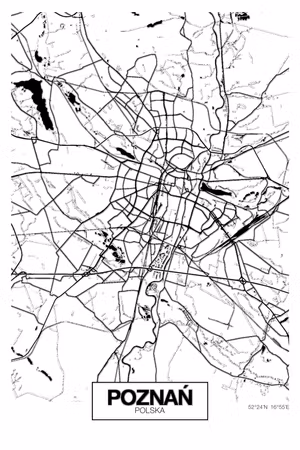 Ljuddämpande tavla - City Plan Poznan Part