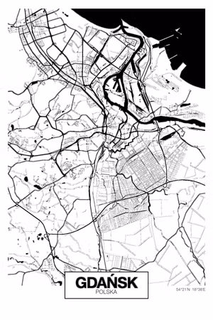 Ljuddämpande tavla - City Plan Gdansk Part