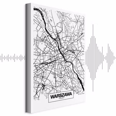 Ljuddämpande tavla - City Plan Warszawa Part