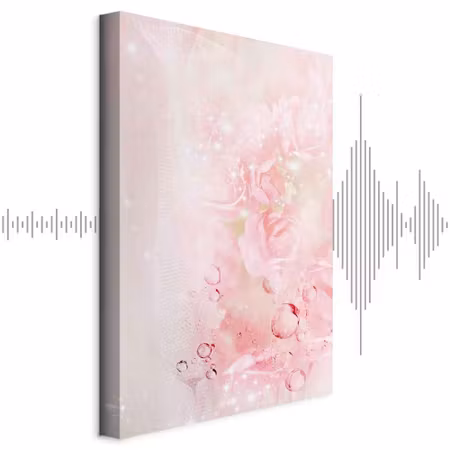 Ljuddämpande tavla - Pink Nature Part Vertical