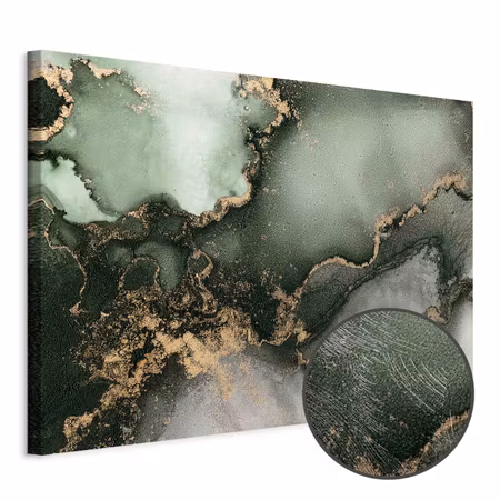 Premium canvastavla - Green Watercolour -