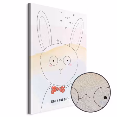 Premium canvastavla - Greetings From Rabbit Part