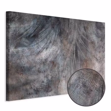 Premium canvastavla - Grey Feather Part Wide