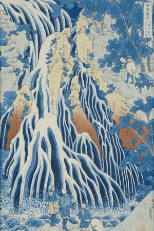 Premium canvastavla - Hokusai Katsushika Kirifuri