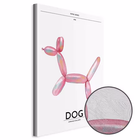 Premium canvastavla - Holo-dog - Colorful Dog in